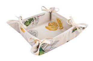 Tapestry bread basket LIMA042, 20x20x8, Square, Everyday, Without lurex, 75% polyester, 22% cotton, 3% acrylic, Tapestry