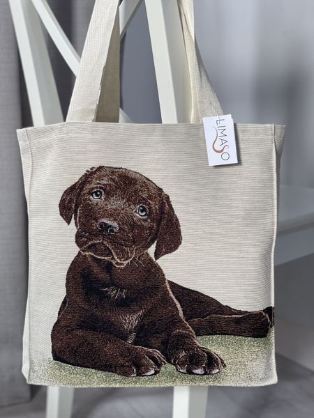 Torba na zakupy z gobelinu LUCKY-SM (37x40), 37x40, Prostokątny, Ze zwierzętami, Bez lureksu, 60% poliester, 24% bawełna, 16% akryl, Jednostronny, Gobelin