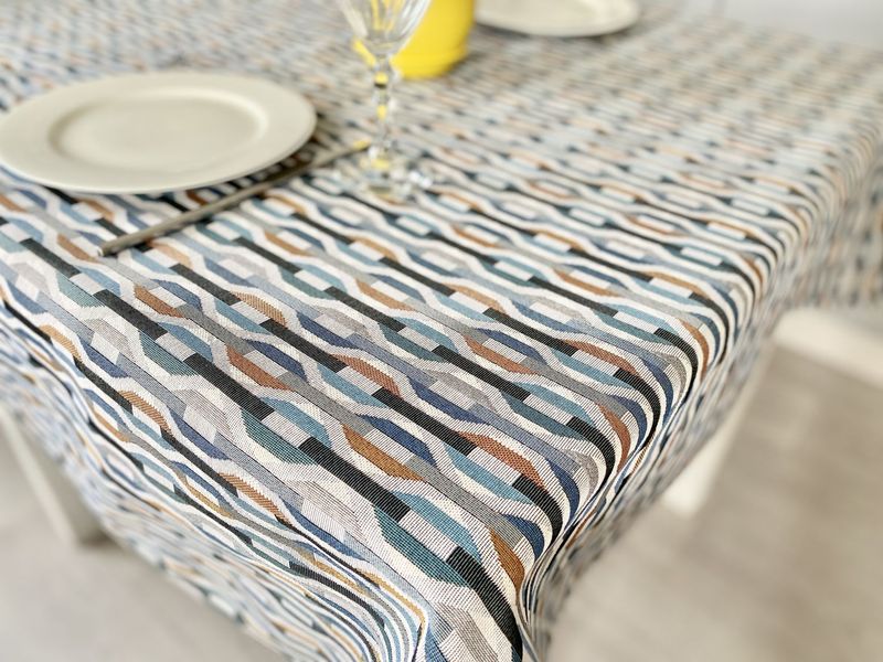 Tapestry tablecloth ZOOM007, 137х280, Rectangular, Everyday, Without lurex, 75% polyester, 22% cotton, 3% acrylic