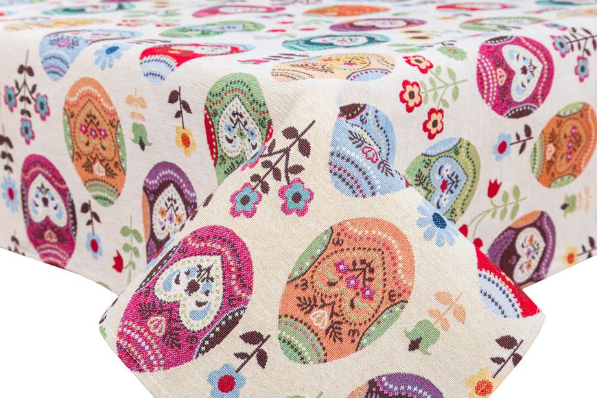 Tapestry tablecloth EDEN126, 97х100, Square, Easter, Without lurex, 75% polyester, 22% cotton, 3% acrylic