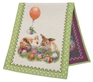 Bieżnik gobelinowy RUNNER865-45, 45x140, 140, 45, Prostokątny, Wielkanoc, Bez lureksu, 75% poliester, 22% bawełna, 3% akryl, Gobelin
