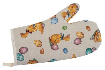 Tapestry oven mitten LIMA028, 17x30, Easter, Without lurex, 75% polyester, 22% cotton, 3% acrylic