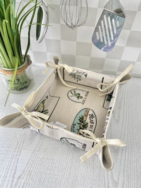 Tapestry bread basket EDEN057-KH, 20х20х8, 20, 20, 8, Square, Everyday, Without lurex, 75% polyester, 22% cotton, 3% acrylic, Tapestry