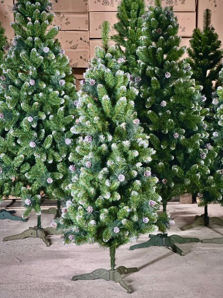 Ялинка із білим напиленням та шишками SNOWY CONE TREE SNOWY CONE TREE-100 фото