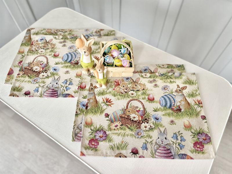 Tapestry placemat EDEN1181, 34x44, Rectangular, Easter, Without lurex, 75% polyester, 22% cotton, 3% acrylic