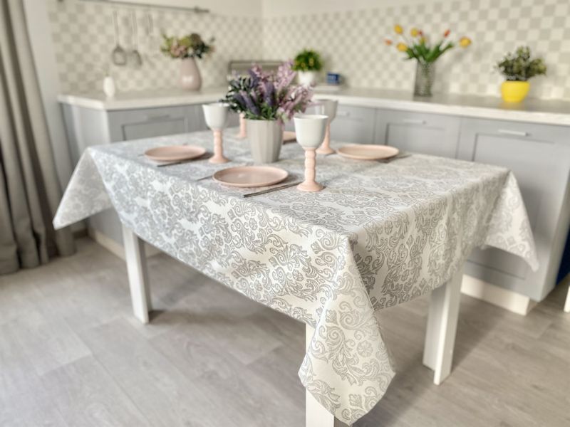 Teflon-coated tablecloth NIGHT039.CO080, 120x160, Rectangular, Classic, Teflon-coated, 100% polyester, Water repellent