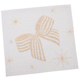Jacquard placemat FG02-RUNNER027, 17x18, Square, New Year's, Golden lurex, 94% polyester, 6% lurex