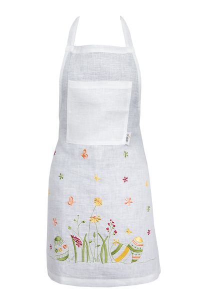 Embroidered Easter kitchen apron FRVV03, 60x75, Easter, Embroidery, 100% linen