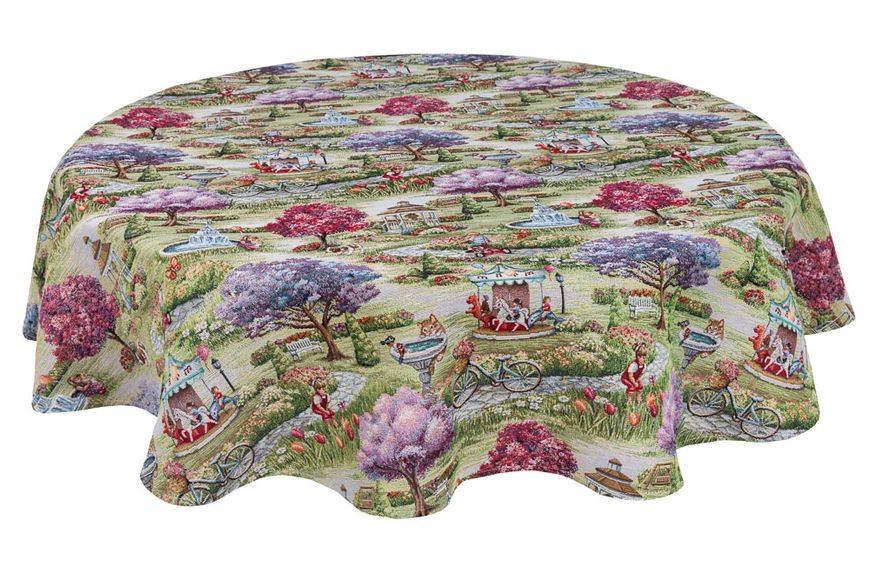 Oval tapestry tablecloth EDEN1178, 137x220, Oval, Everyday, Without lurex, 75% polyester, 22% cotton, 3% acrylic