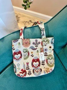 Tapestry shopping bag EDEN126, 36x36, Easter, Without lurex, 75% polyester, 22% cotton, 3% acrylic, Tapestry