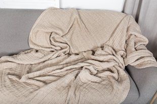 Linen bedspread PL04 GREY, 160x220, Rectangular, Everyday, 100% linen