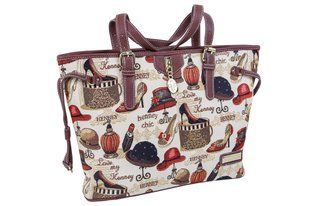Torba na zakupy z gobelinu SG07, 34x28x11, Zwykły, Bez lureksu, 75% poliester, 22% bawełna, 3% akryl, Gobelin