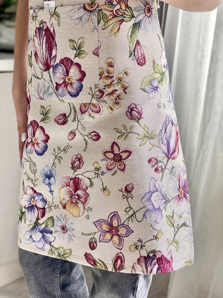 Tapestry kitchen apron GANITA, 60х85, 85, 60, Flower, Without lurex, 76% polyester, 14% cotton, 10% acrylic, Tapestry