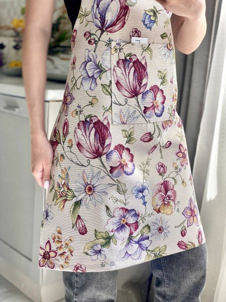 Tapestry kitchen apron GANITA, 60х85, 85, 60, Flower, Without lurex, 76% polyester, 14% cotton, 10% acrylic, Tapestry