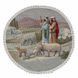 Tapestry placemat with lace ROUND1153M-20D Christmas miracle, &Oslash;20, 20, 20, Round, New Year's, Golden lurex, 70% polyester, 23% cotton, 3% acrylic, 4% metal fibre, Tapestry