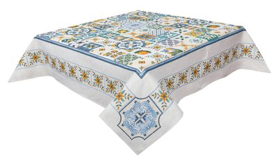 Tapestry tablecloth RUNNER LIMA011, 137х137, Square, Casual, Without lurex, 75% polyester, 22% cotton, 3% acrylic