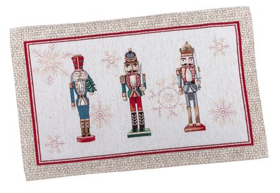 Tapestry placemat CASCANUECES, 33x53, Rectangular, New Year's, With microfibre + silver lurex, 65% polyester, 30% cotton, 5% lurex