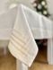 Linen tablecloth SKLB30, 140x140, Square, Monochrome, Embroidery, 100% linen