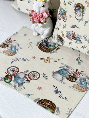 Tapestry placemat EDEN650, 34x44, Rectangular, Easter, Without lurex, 75% polyester, 22% cotton, 3% acrylic
