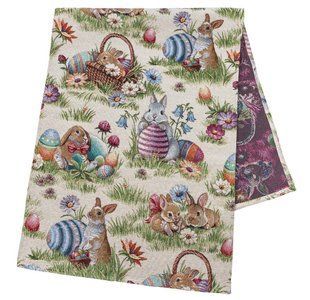 Tapestry table runner EDEN1181, 37x100, 100, 37, Rectangular, Easter, Without lurex, 75% polyester, 22% cotton, 3% acrylic, Tapestry