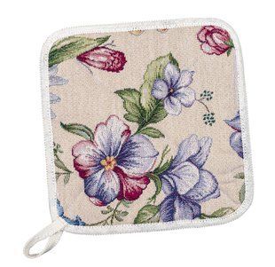 Tapestry kitchen potholder GANITA-PK20, 20x20, Square, Flower, Without lurex, 76% polyester, 14% cotton, 10% acrylic, Tapestry