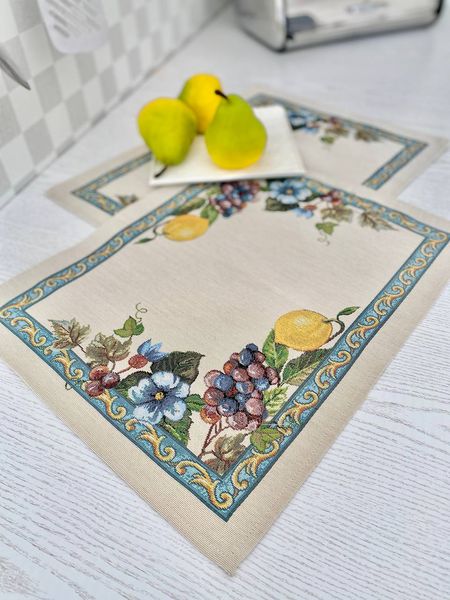 Tapestry placemat RUNNER LIMA022, 37x49, Rectangular, Casual, Without lurex, 75% polyester, 22% cotton, 3% acrylic