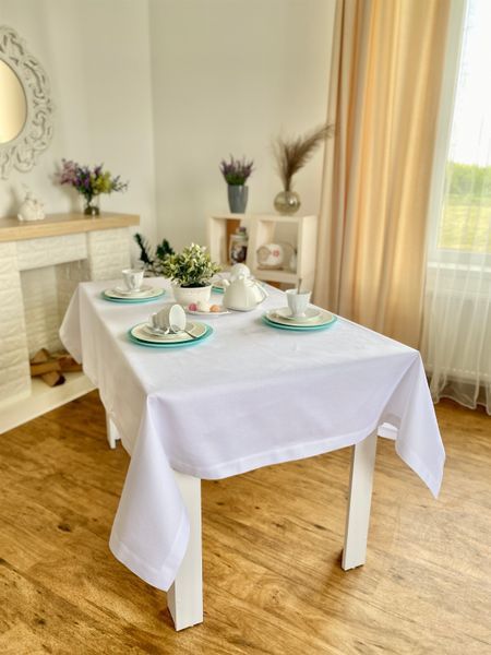 Mercerised cotton tablecloth SKM07, 98x98, Square, Monochrome, 100% cotton, Mercerised cotton