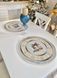 Tapestry placemat with lace ROUND723M-45D Christmas in Mountains