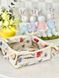 Tapestry bread basket EDEN1017, 20x20x8, Square, Easter, Without lurex, 75% polyester, 22% cotton, 3% acrylic
