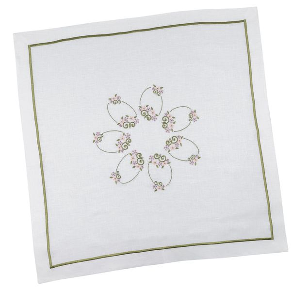 Embroidered Easter tablecloth SKVV038A, 85x85, Square, Easter, Embroidery, 100% linen