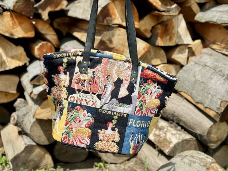 Tapestry shopping bag 02055, 36х55, 55, 36, Everyday, Without lurex, 75% polyester, 22% cotton, 3% acrylic, Tapestry