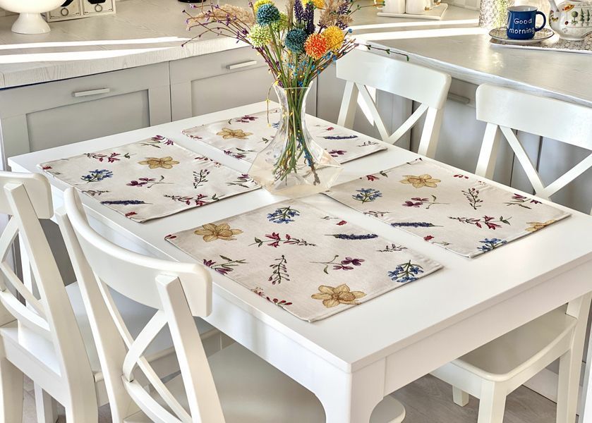 Tapestry placemat EDEN ANASTASIA, 34х44, 44, 34, Rectangular, Flower, Without lurex, 60% polyester, 24% cotton, 16% acrylic, Tapestry