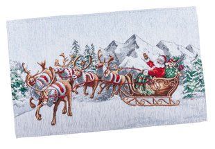 Tapestry placemat SLED, 33x53, Rectangular, New Year's, With microfibre + silver lurex, 40% polyester, 60% cotton, Tapestry
