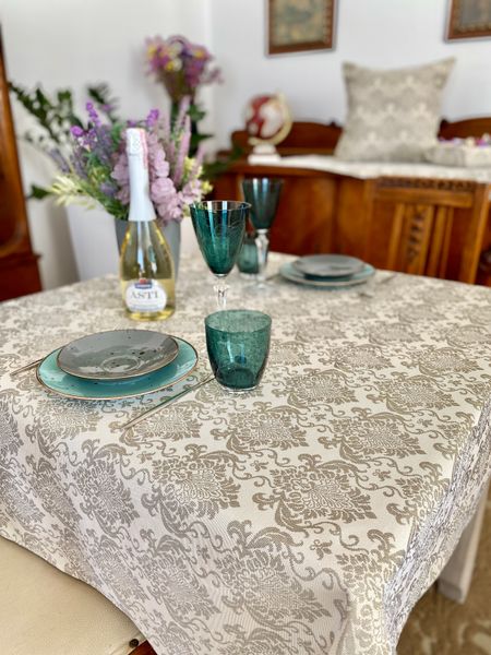 Tapestry tablecloth EDEN391NA, 137х137, Square, Everyday, Without lurex, 75% polyester, 22% cotton, 3% acrylic