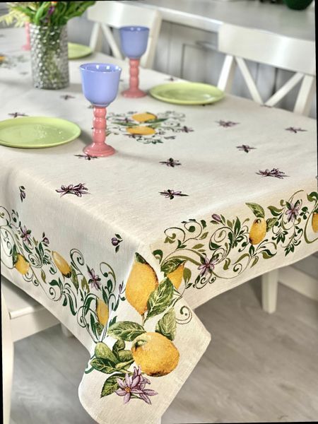 Tapestry tablecloth GINA, 137х220, 220, 137, Rectangular, Everyday, Without lurex, 60% polyester, 24% cotton, 16% acrylic, Tapestry