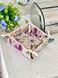 Tapestry bread basket GANITA, 20х20х8, 20, 20, 8, Square, Flower, Without lurex, 76% polyester, 14% cotton, 10% acrylic, Tapestry