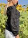 Женская вышитая рубашка черная SVZH4 SVZH4-L фото 5