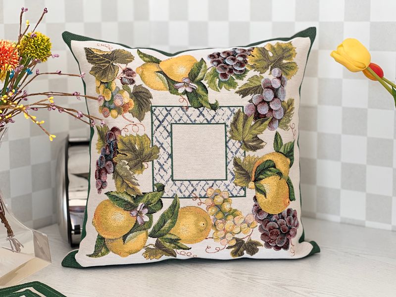 Single-sided tapestry cushion cover LIMA044VE