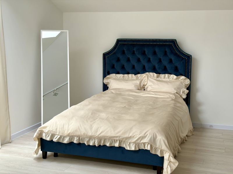 Podw&oacute;jny zestaw pościeli IVORY RUFFLE-200 (200x220, 240x260, 50x70*2), Podw&oacute;jne, 220, 200, Prostokątny, 100% satyna, Satyna