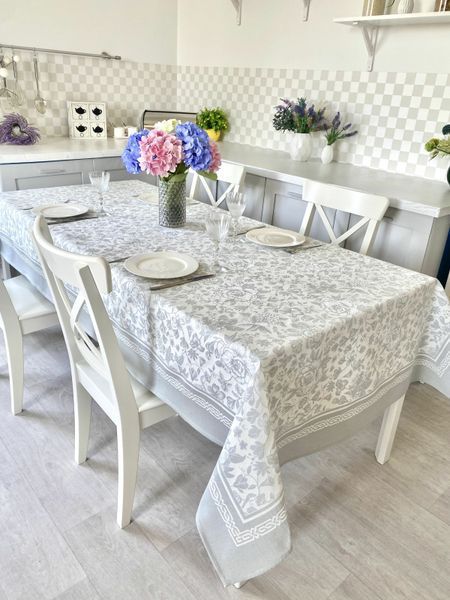 Obrus żakardowy JARA 6, 120x160, Prostokątny, Klasyczny, Bez lureksu, 50% poliester, 30% akryl, 20% bawełna, Żakard
