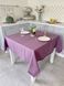 Linen tablecloth SKLB28-1, 140x140, Square, Monochrome, Embroidery, 100% linen