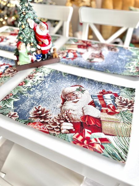 Tapestry placemat WINDOW-33 (33x45), 33х45, 45, 33, Rectangular, New Year's, Without lurex, with microfibre, 80% polyester, 15% cotton, 5% acrylic, Tapestry
