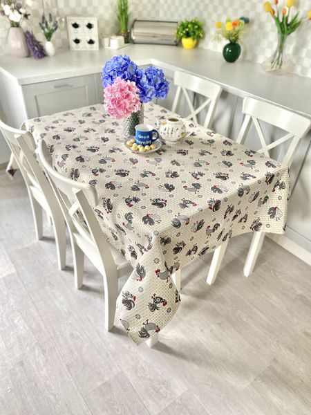 Tapestry tablecloth EDEN465B, 137х137, Square, Everyday, Without lurex, 75% polyester, 22% cotton, 3% acrylic