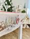 Tapestry tablecloth RUNNER1067 "Santa's gifts", 137х137, Square, New Year's, Golden lurex, 75% polyester, 22% cotton, 3% acrylic