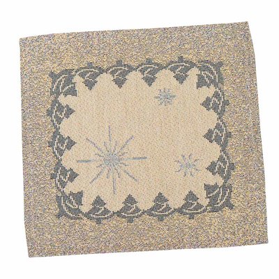 Tapestry placemat RUNNER908 "Polar Express", 17x18, Square, New Year's, Golden lurex, 75% polyester, 22% cotton, 3% acrylic