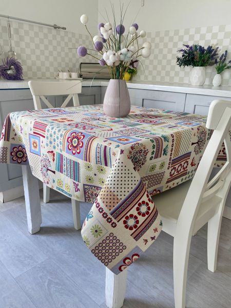 Tapestry tablecloth SK0065, 137х137, Square, Everyday, Without lurex, 75% polyester, 22% cotton, 3% acrylic