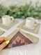 Tapestry placemat RUNNER908 Polar Express, 17х18, 18, 17, Square, New Year's, Golden lurex, 75% polyester, 22% cotton, 3% acrylic, Tapestry