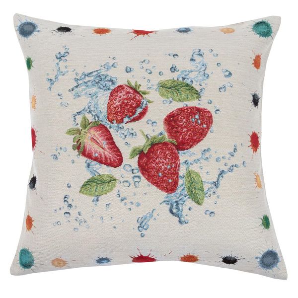 Single-sided tapestry cushion cover KISS850, 45x45, Square, Everyday, Without lurex, 75% polyester, 22% cotton, 3% acrylic, Single-sided