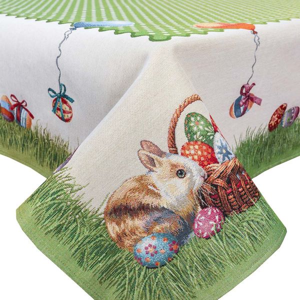 Tapestry tablecloth RUNNER865, 137х180, Rectangular, Easter, Without lurex, 75% polyester, 22% cotton, 3% acrylic