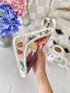 Tapestry kitchen potholder EDEN403-PK20, 20x20, Square, Everyday, Without lurex, 75% polyester, 22% cotton, 3% acrylic, Tapestry